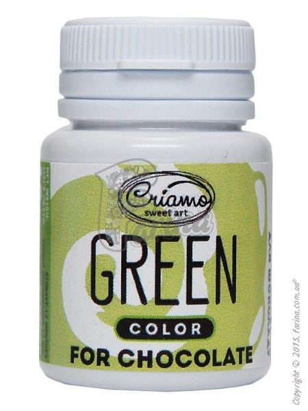 Краситель пищевой для шоколада Criamo Зеленый/Green 18г< фото цена